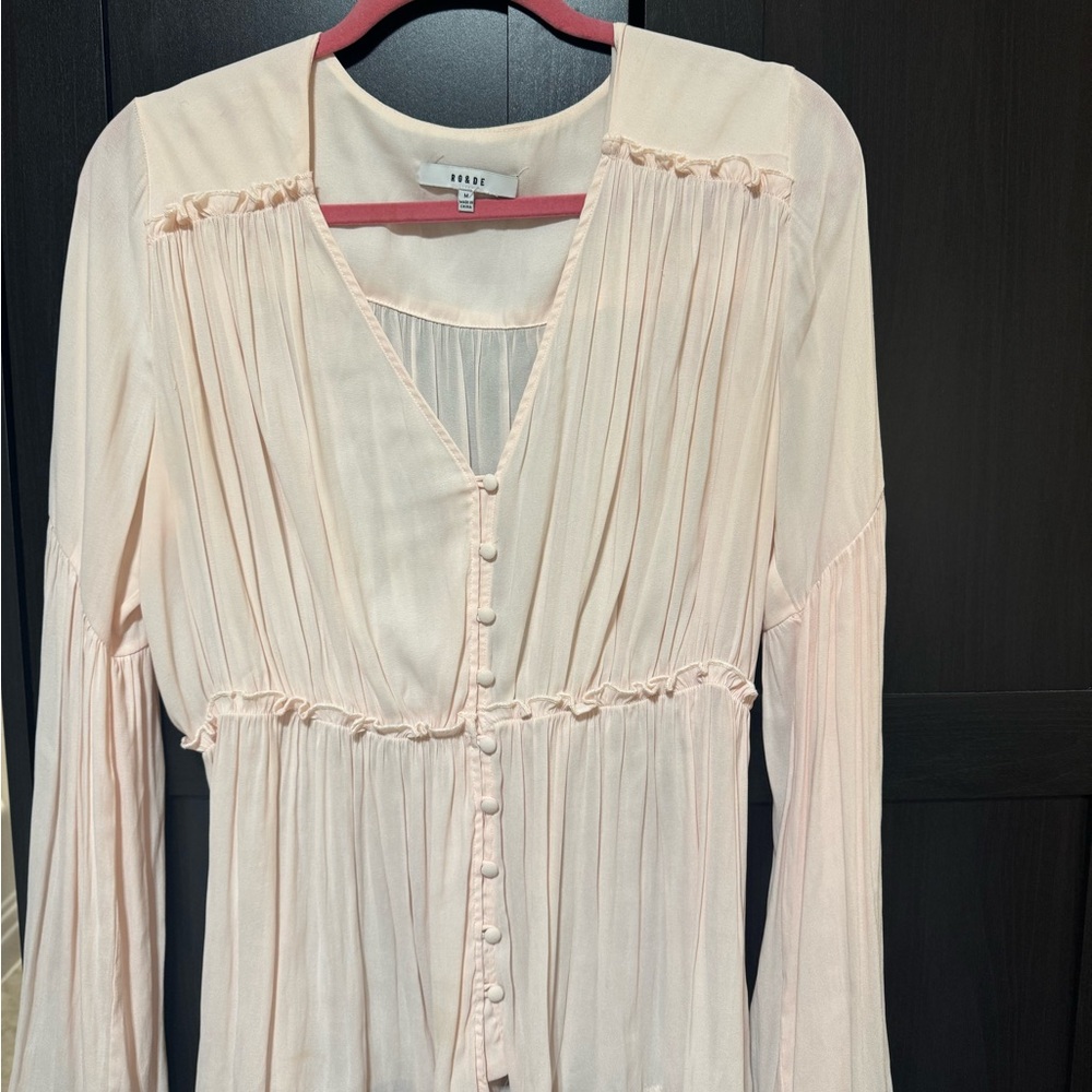 Ro & De Cream Blouse with Button Detail